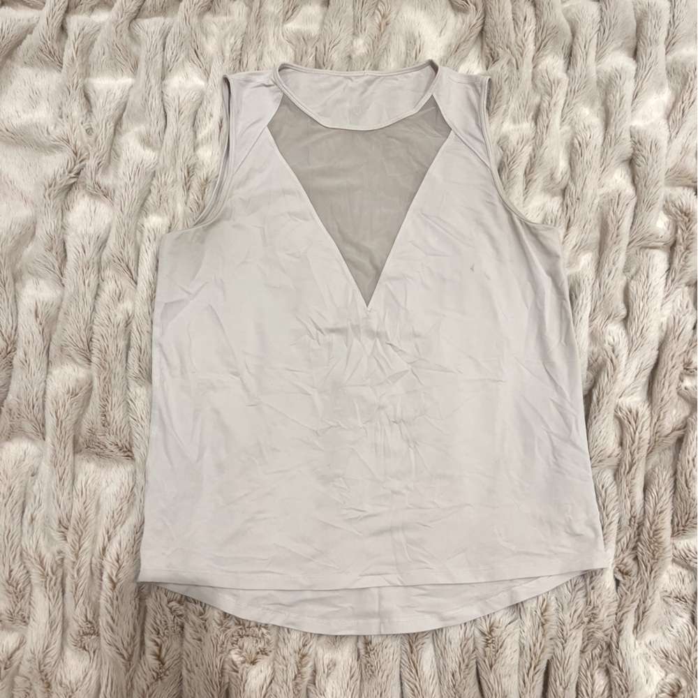 Lululemon White Plank Tank Top V
